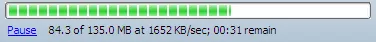 ADSL2+ download speed test results