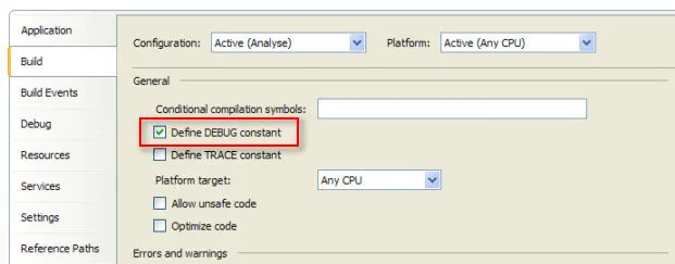 Build Debug Constant
