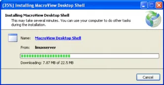 ClickOnce downloading progress