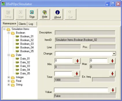 DSxP OPC Simulator