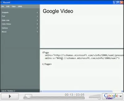 Google Video Kaxaml screencast