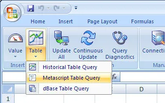 Ribbon Dropdown Options