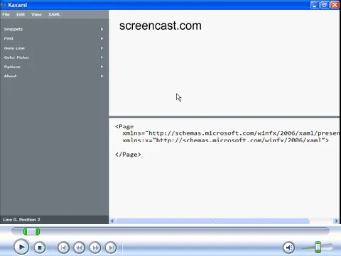 Screencast.com Kaxaml screencast