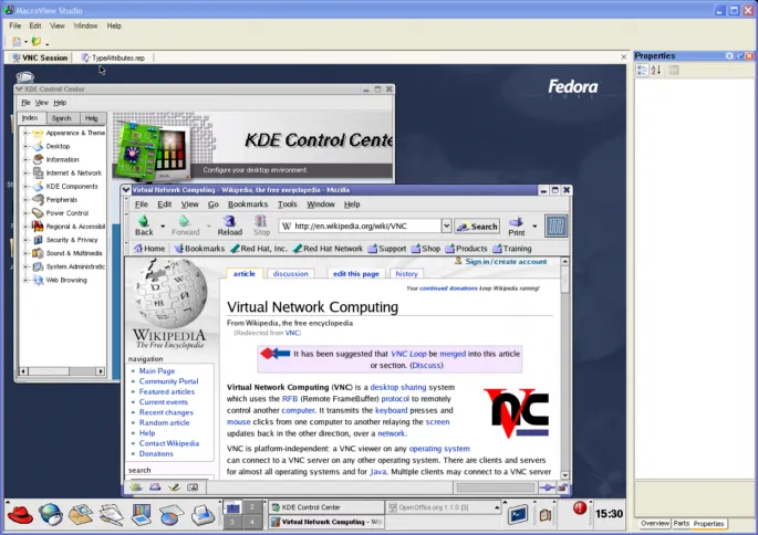 VNC running in MacroView Studio
