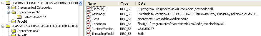 ADX.NET V2.7 and V2.8 Registry Comparison